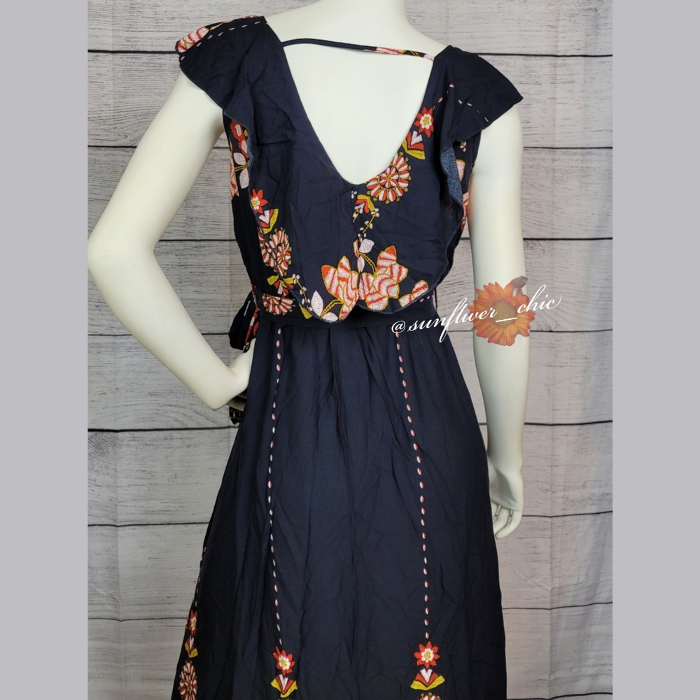 M LEFT!! [NEW] Ruffle Wrap Boho Dress - Picture 14 of 16